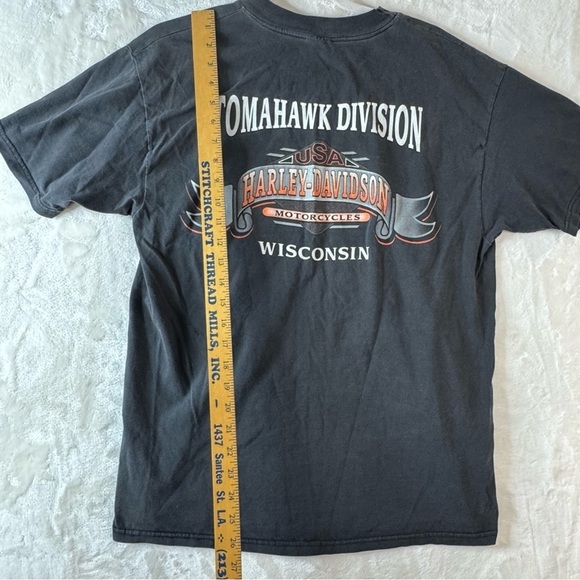 Harley-Davidson Shirt Tee Vintage Tomahwak Wisconsin Men’s Small USA Motorcycle - Picture 4 of 8
